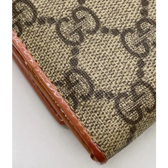 GUCCI GG Supreme Ribbon Beige Pink Orange Long Wallet Converted - Picture 14 of 15